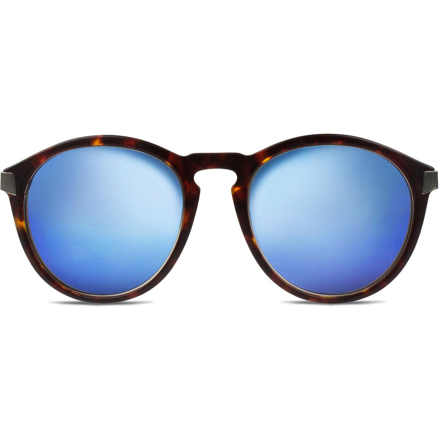 Matte Whiskey Tortoise / Blue Mirror-look