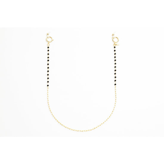 Classic Gold Chain with Black Gems from Vint & York
